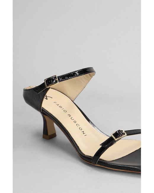 Sandali in Pelle Nera di Fabio Rusconi in Black