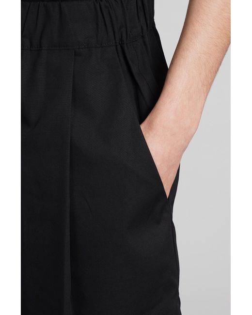 Laneus Shorts In Black Cotton for men