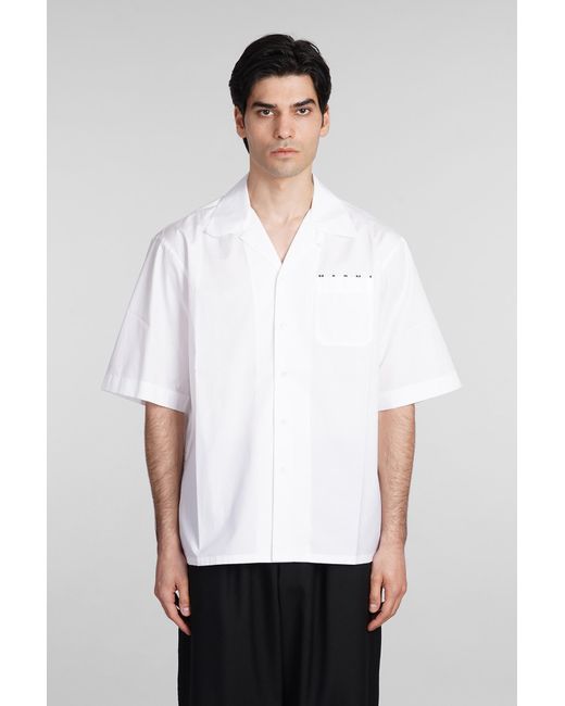 Marni Shirt In White Cotton for men