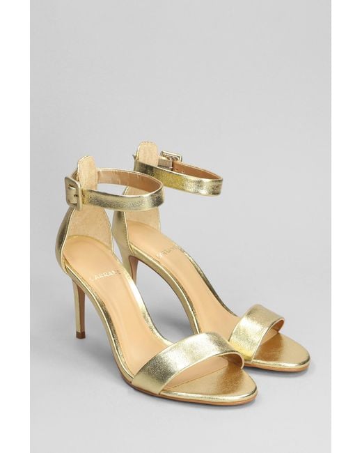 Carrano Multicolor Sandals In Gold Leather