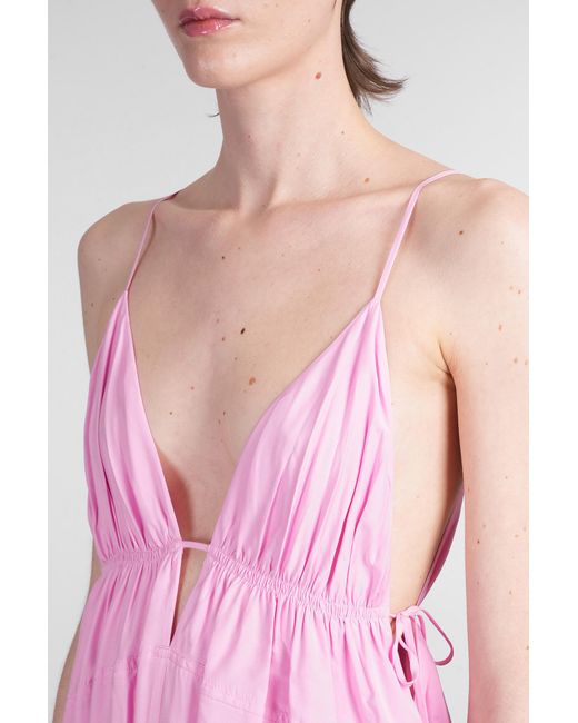 Abito donna Josephine in Poliestere Rosa di Jonathan Simkhai in Pink