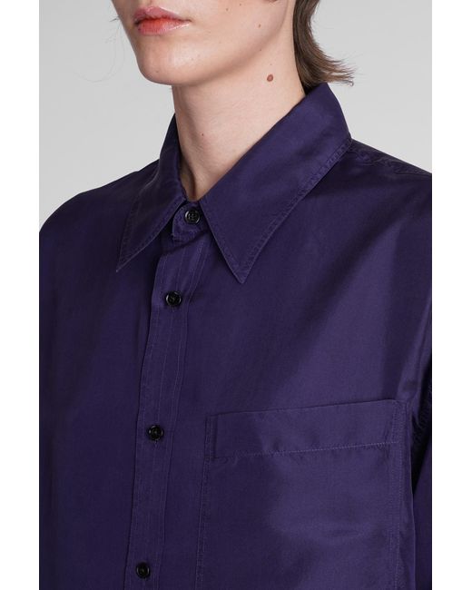 Camicia in Seta Viola di Lemaire in Blue