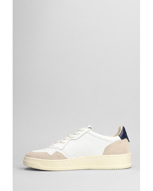 Autry White Medalist Low Sneakers for men