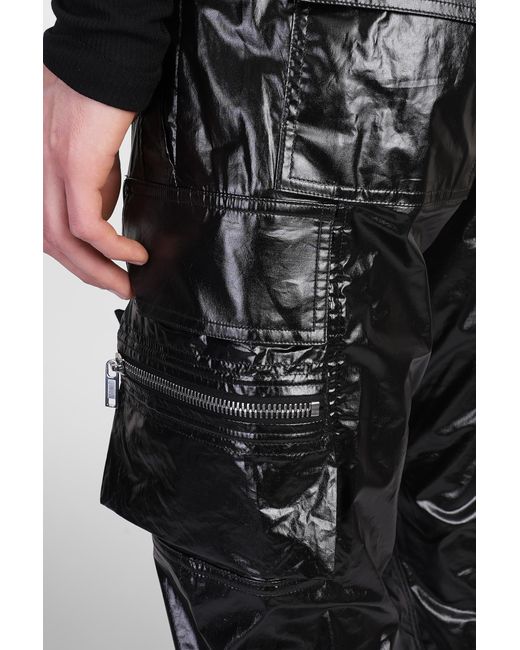 Pantalone Mastodon megacargo in Cotone Nero di Rick Owens in Black da Uomo