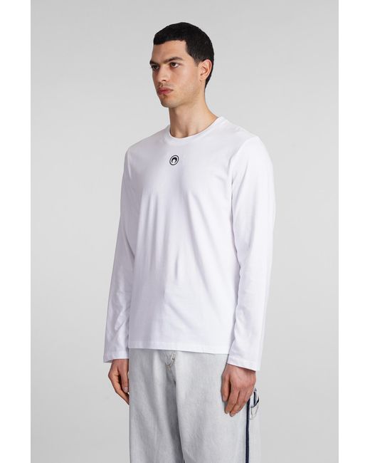 T-Shirt in Cotone Bianco di MARINE SERRE in White da Uomo