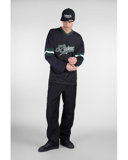Pantalone Double Knee in Cotone Nero di Carhartt in Black da Uomo