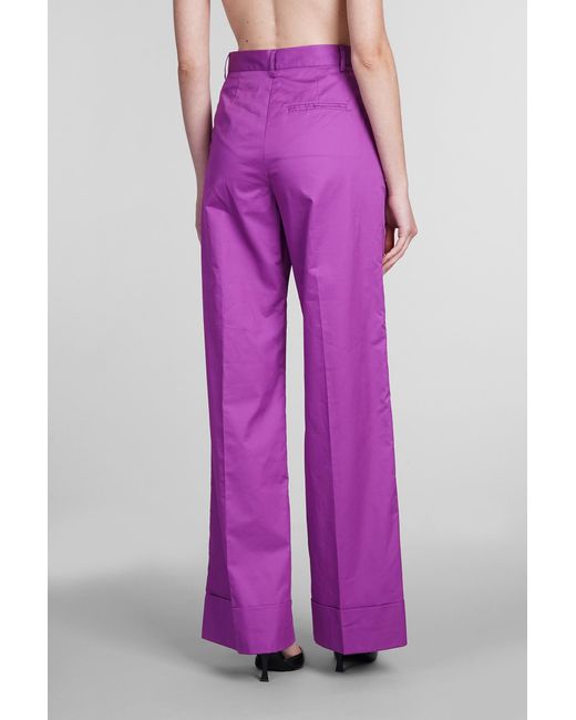 ANDAMANE Purple Nathalie Pants In Viola Cotton
