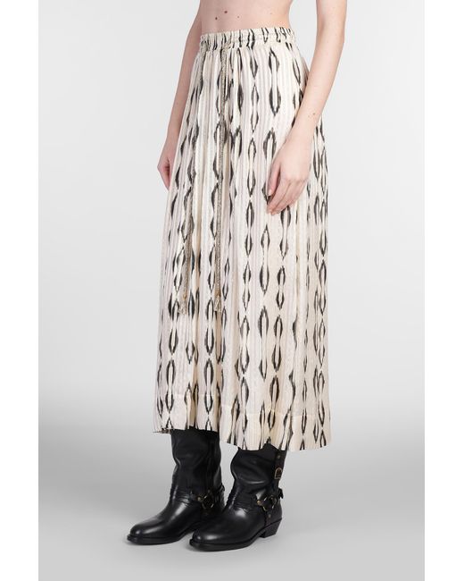 Gonna Samila in Seta Beige di Isabel Marant in White