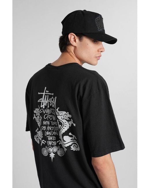 Stussy T-shirt In Black Cotton for men