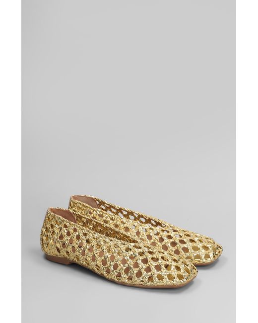Ballerine Maya Plait in Pelle Oro di Carmens in Multicolor