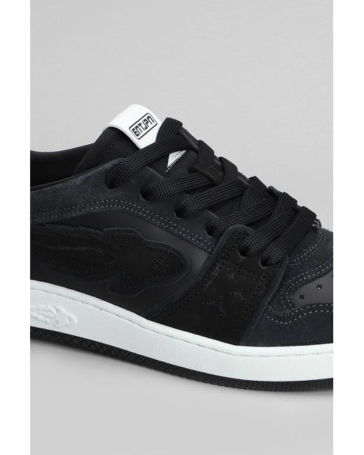 Sneakers Egg Rocket in pelle e camoscio Nero di ENTERPRISE JAPAN in Black da Uomo