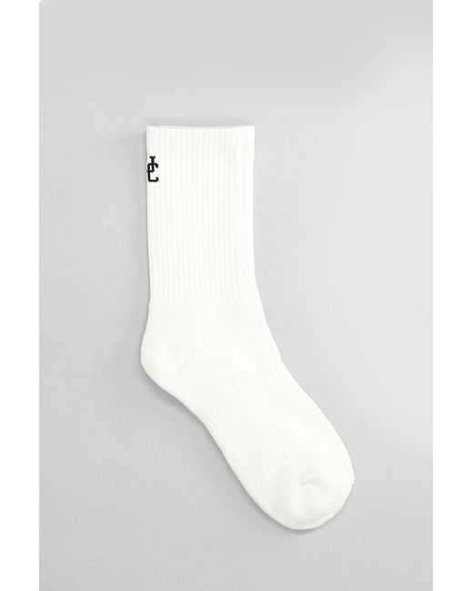 Undercover Socks In White Cotton for men