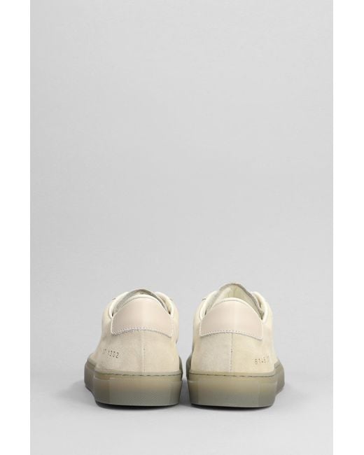 Sneakers Tennis 70 in Camoscio Beige di Common Projects in Natural