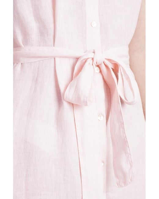 120 Dress In Rose-pink Linen
