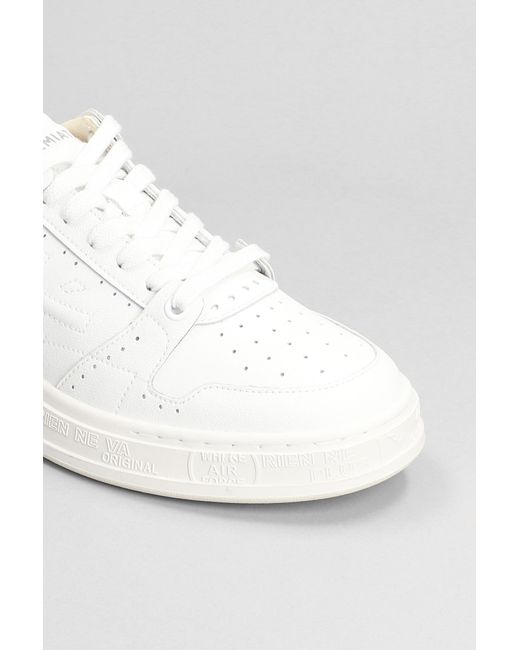 Premiata Quinn Sneakers In White Leather for men