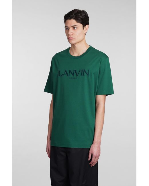Lanvin T-shirt In Green Cotton for men
