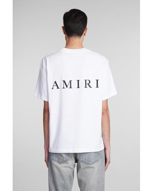 T-Shirt in Cotone Bianco di Amiri in White da Uomo