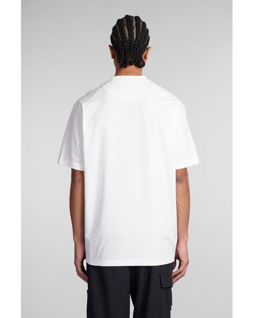 T-Shirt in Cotone Bianco di Y-3 in White da Uomo