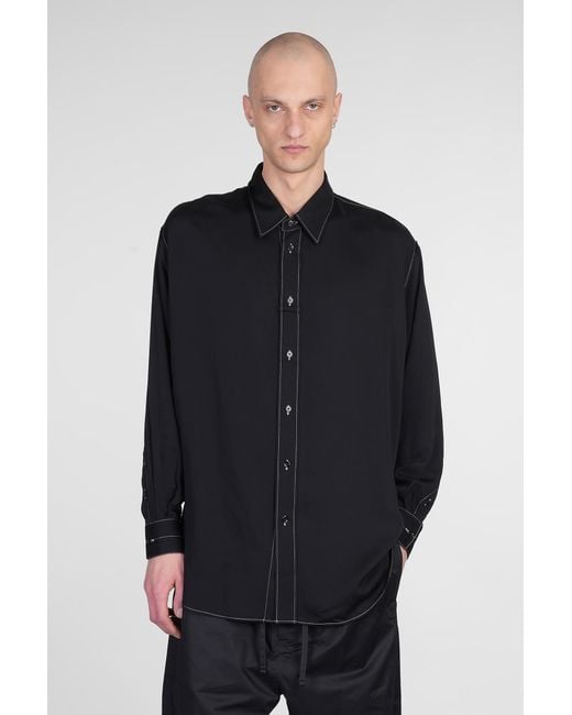 Camicia in viscosa Nera di Lemaire in Blue da Uomo