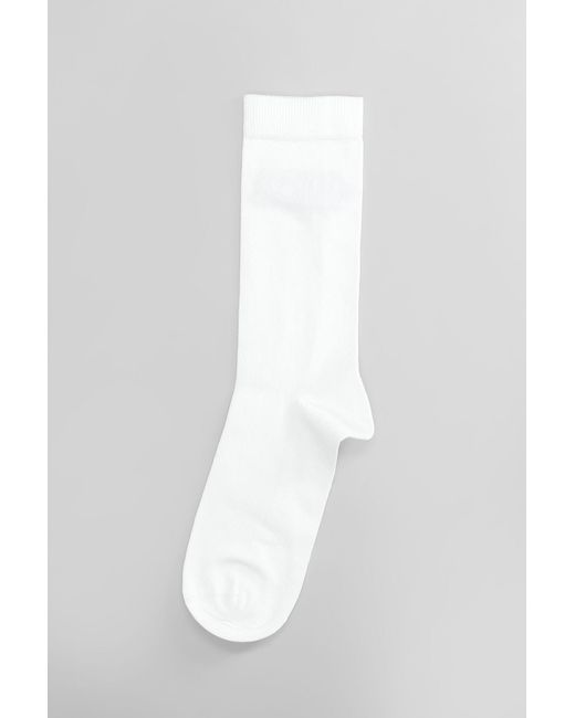 Calzini in Cotone Bianco di Maison Kitsuné in White da Uomo