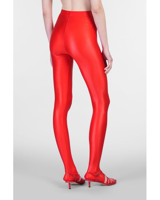 Leggings in Poliammide Rossa di Fiorucci in Red