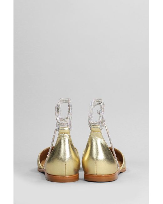 Ballerine in Pelle Oro di Carrano in White
