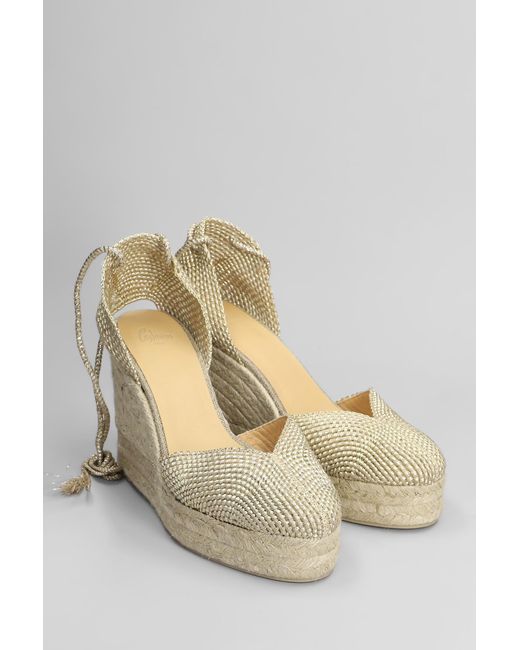 Zeppe Coral-8Ed-256 in tessuto Oro di Castaner in Natural