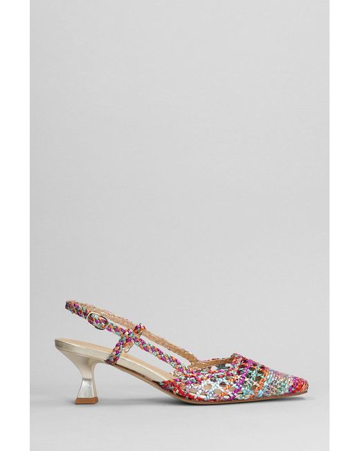 Chantal Pink Pumps In Multicolor Leather