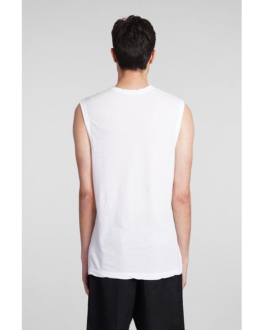 James Perse Tank Top In White Cotton for men
