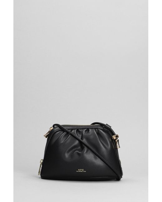 A.P.C. Ninon Small Shoulder Bag In Black Leather