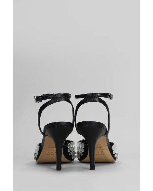 Decollete in Pelle Nera di Werner in Metallic