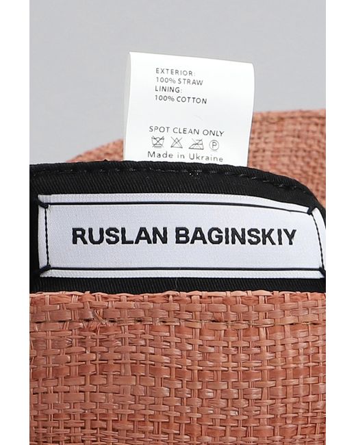 Cappello in Paglia Marrone di Ruslan Baginskiy in Brown