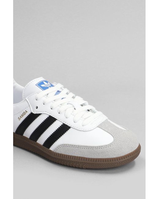 Adidas Multicolor Samba Og Sneakers In White Leather