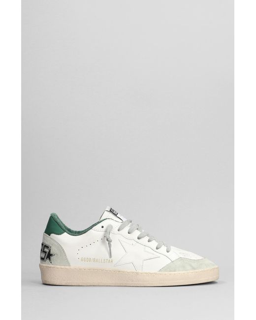 Golden Goose Deluxe Brand White Ball Star Sneakers In Suede And Leather for men