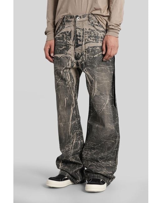 Rick Owens Geth Jeans Jeans In Black Cotton for men