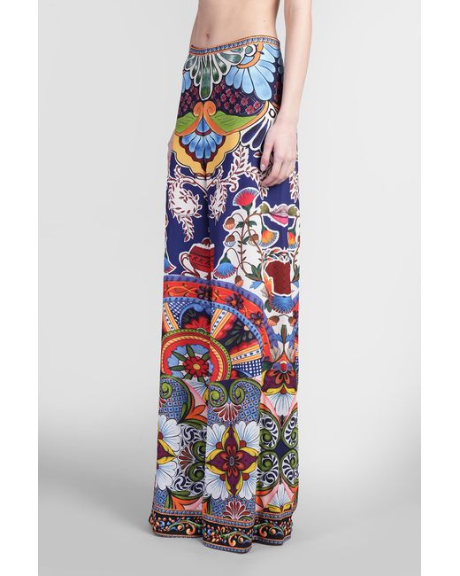 Pantalone Athena in Poliestere Multicolor di Alice + Olivia