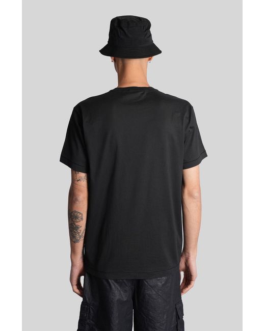 Stone Island Black Cotton T-Shirt for men
