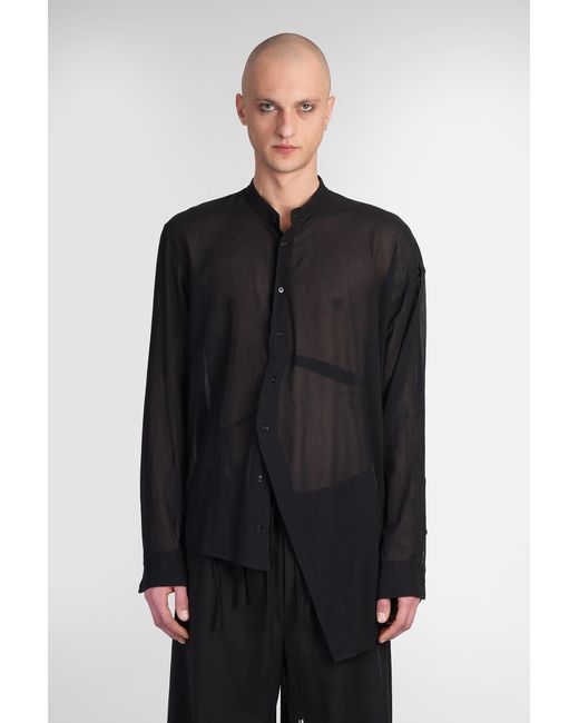 Camicia Quemby in Cotone Nero di Ann Demeulemeester in Black da Uomo