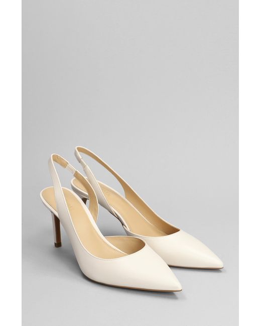 Michael Kors Natural Alina Pumps In Beige Leather