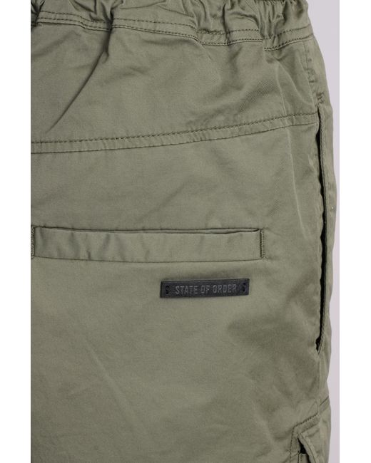 State of Order Courier Pants In Green Cotton for men