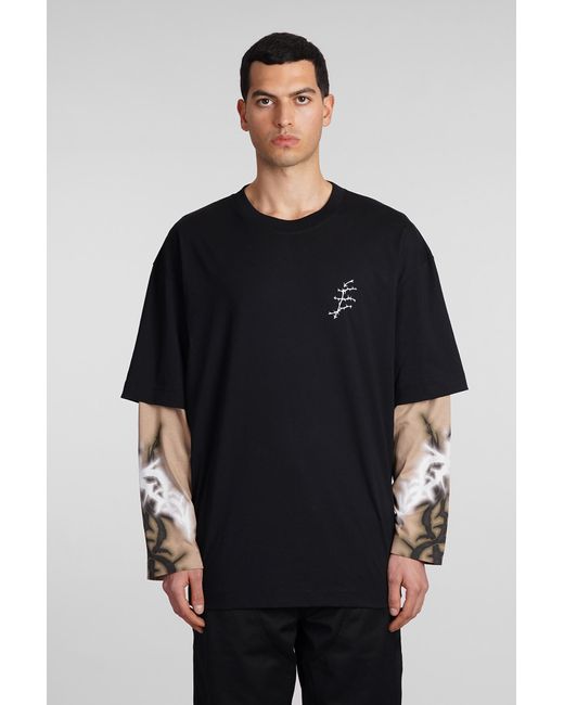 T-Shirt in Cotone Nero di Etudes Studio in Black da Uomo