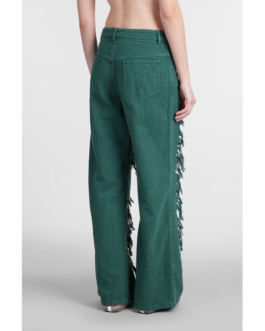 Jeans in Cotone Verde di Christopher Esber in Green