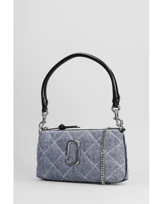 Marc Jacobs Gray The Pochette Shoulder Bag In Blue Cotton