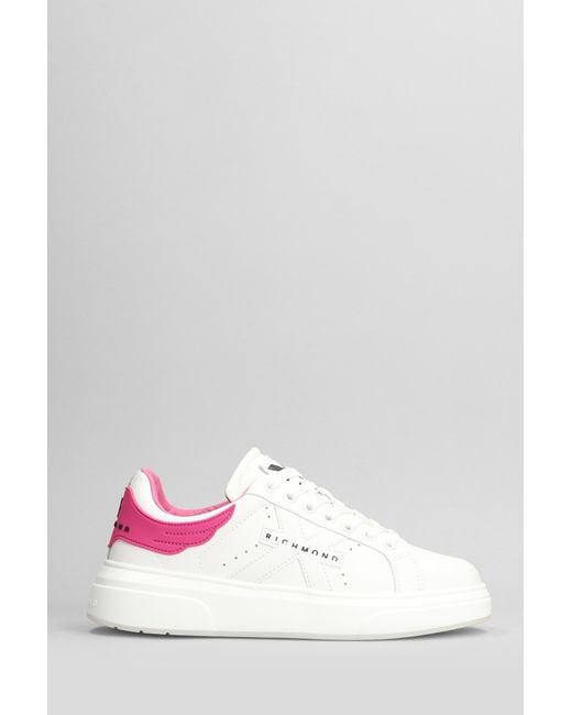 John Richmond Sneakers In White Leather