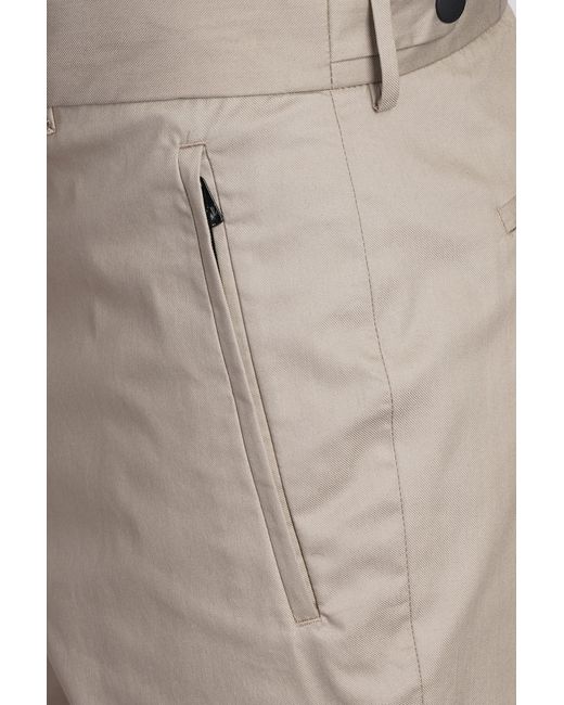 PT Torino Natural Pants In Beige Cotton for men