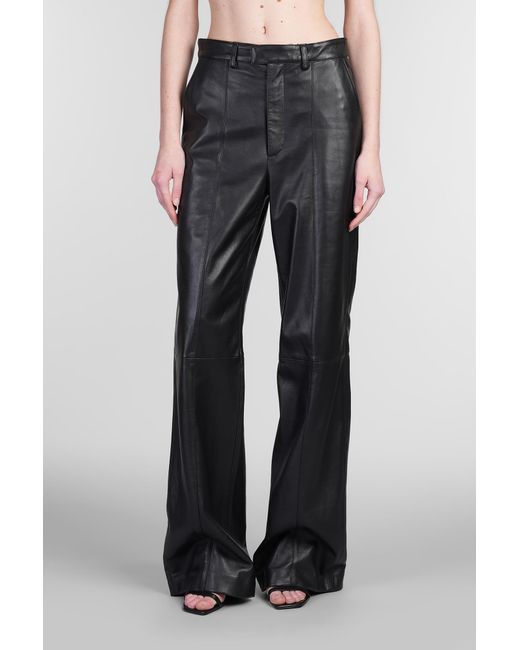 Pantalone in Pelle Nera di GIUSEPPE DI MORABITO in Blue