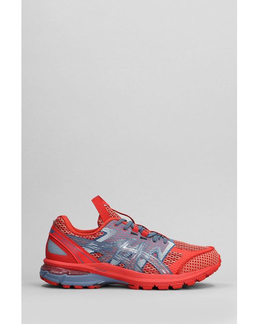 Asics Us-4 Gel-terrain Sneakers In Red Leather And Fabric