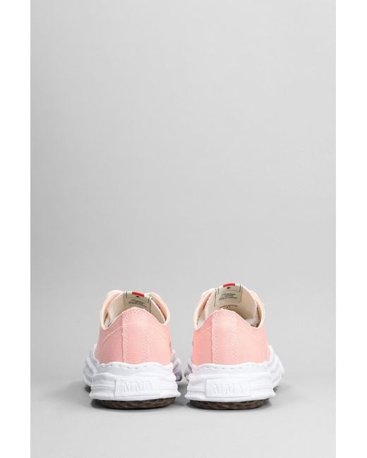 Sneakers Hank low in Cotone Rosa di Maison Mihara Yasuhiro in Pink da Uomo