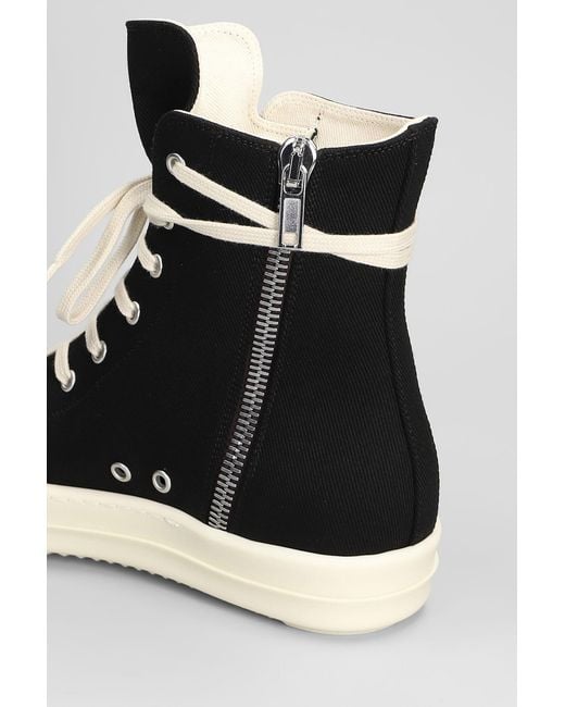 Rick Owens Sneaks Sneakers In Black Cotton for men