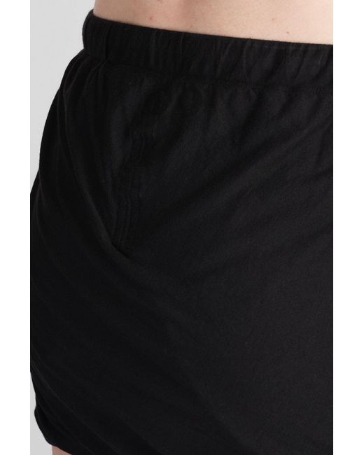 Shorts Buds in Cotone Nero di Rick Owens in Black